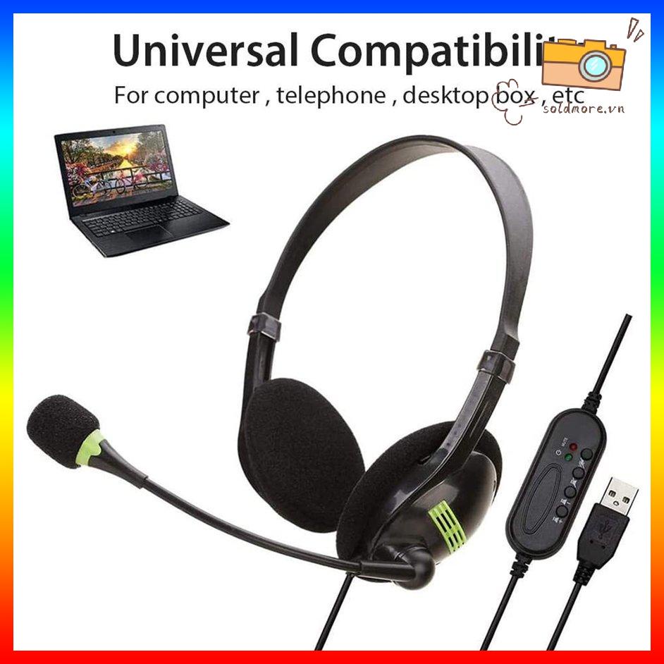 [SOE] Computer Usb Headset Call Center Headset Noise Cancelling Wired Headset