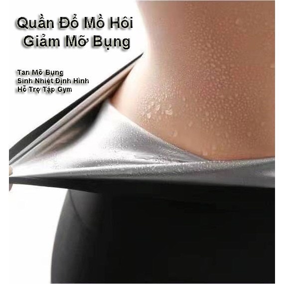 Quần sinh nhiệt giảm mỡ bụng đổ mồ hôi hỗ trợ tập Gym/Tập Yoga Loại 1