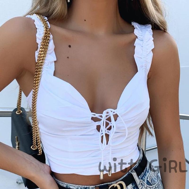 Áo Lửng Không Tay Cổ Chữ V Gợi Cảm Cho Nữ | BigBuy360 - bigbuy360.vn