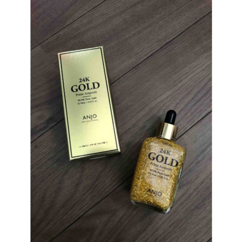 TINH CHẤT ĐẬM CHẤT 24K GOLD PRIME AMPOULE 99.9% PURE GOLD ANJO 90ML