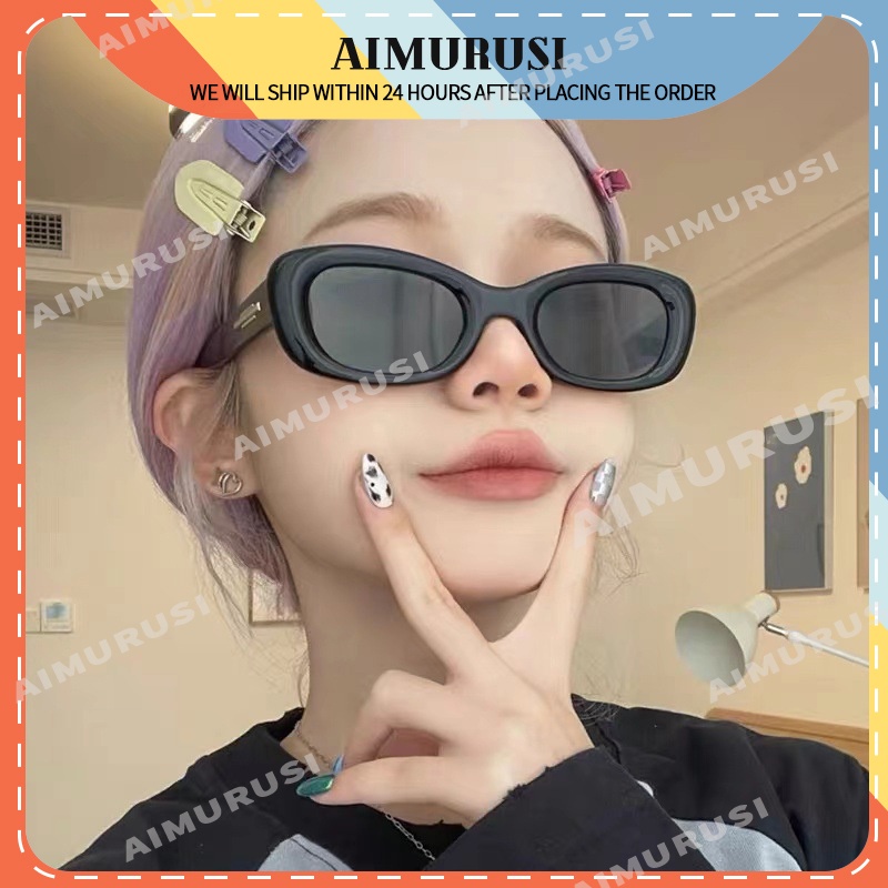 (AIMURUSI) COD Kính Mát Gọng Oval Nhỏ Chống Tia UV Phong Cách INS Mới Mùa Hè Bảo Vệ Xu Hướng Unisex