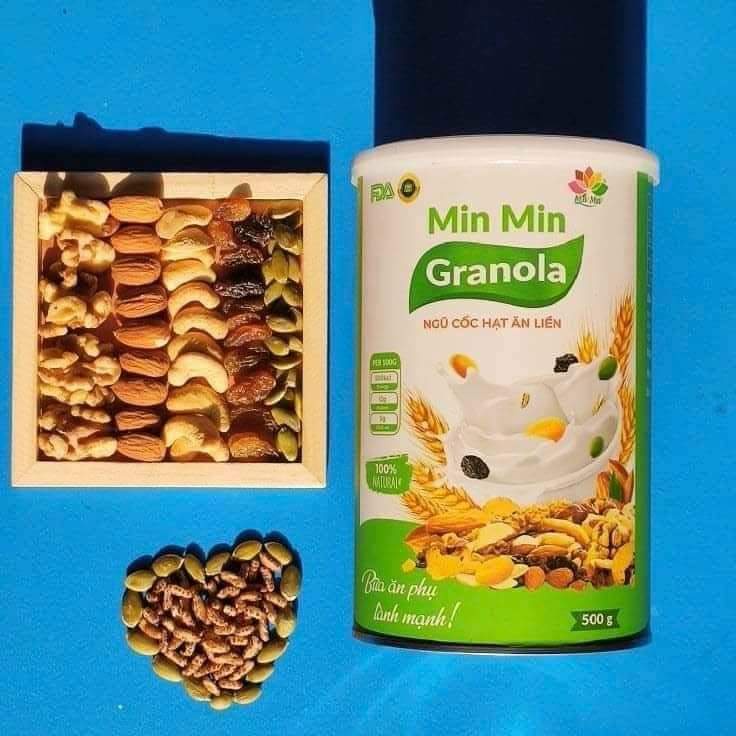 Granola Min Min - Ngũ cốc nguyên hạt ăn liền giảm cân Eat Clean