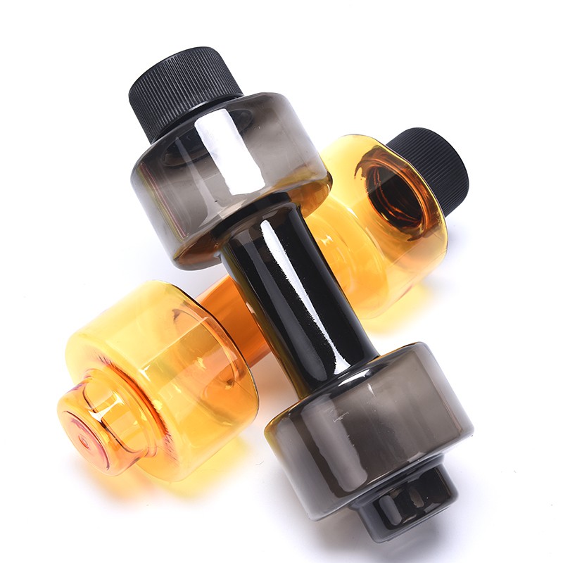 Bình Nước Thể Thao Bằng Nhựa Hình Quả Tạ 550ML Chống Rò Rỉ