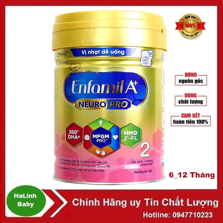 [Mẫu mới] Sữa Enfamil A+ NeuroPro 2 830g [Date 2023]