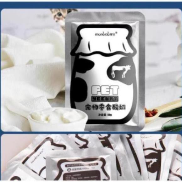 (1 gói) Sữa cho chó mèo (2 loại) Bio Milk (100gr bột) và sữa chua cho thú cưng (50ml nước)