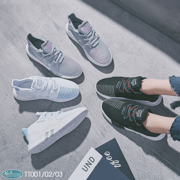 (Lẻ Size 35 36 SALE 79k) - Giày Thể Thao Nữ, Sneaker Buộc Dây Hàn Quốc Đi Chơi Êm Chân TT001/02/03