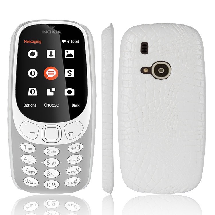 Ốp điện thoại da PU họa tiết vân cá sấu cho Nokia 3310