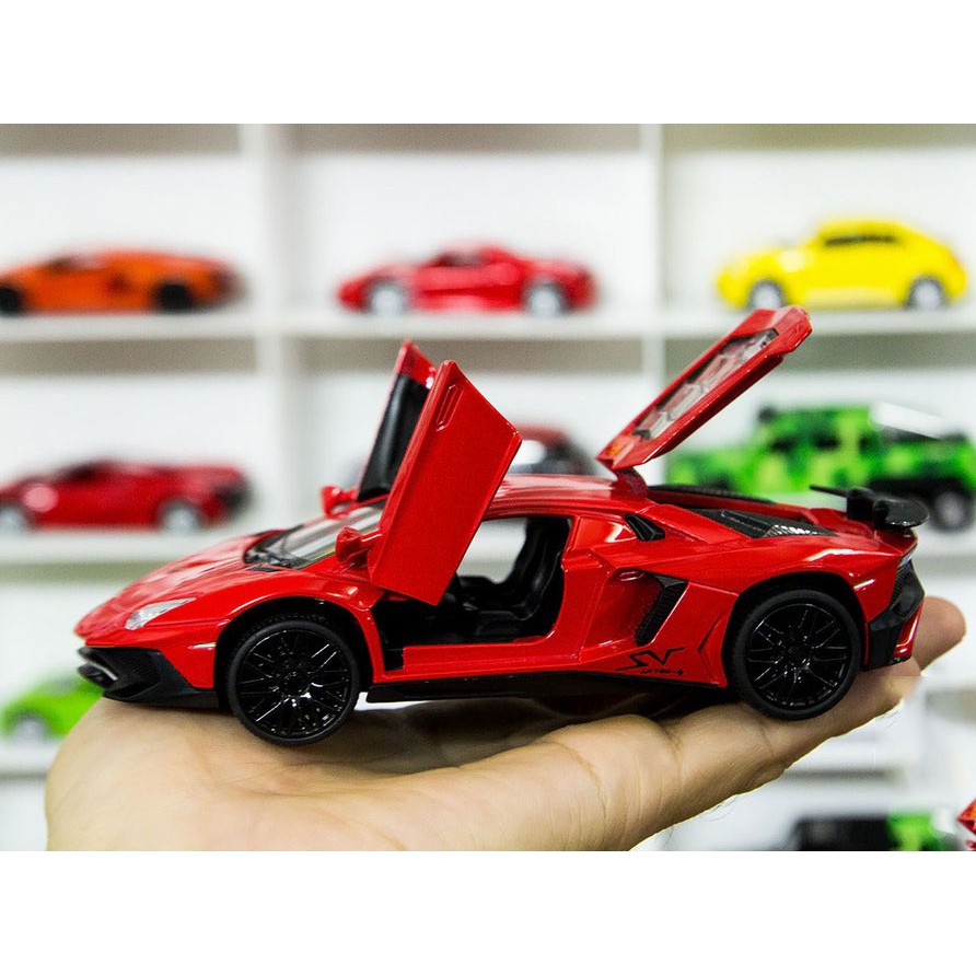 XE MÔ HÌNH Siêu Xe LAMBOR Aventador SV | MINIAUTO tỷ lệ 1:32 Đỏ