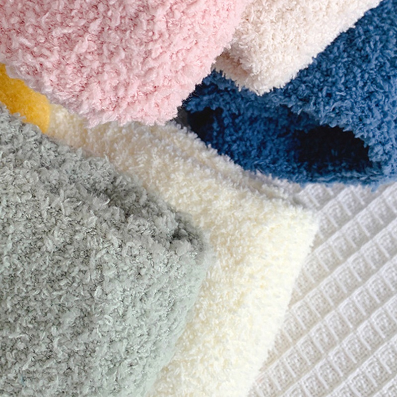 Youyo Vớ Nhung San Hô Dày Dặn Đính Nơ Màu Trơn Ngọt Ngào Phong Cách Hàn Quốc Cho Nữ