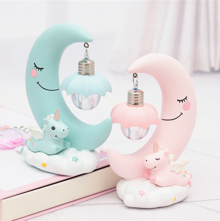 Tượng Mặt Trăng Khuyết Bóng Đèn Trang Trí Phòng Ngủ Phòng Khách Dễ Thương