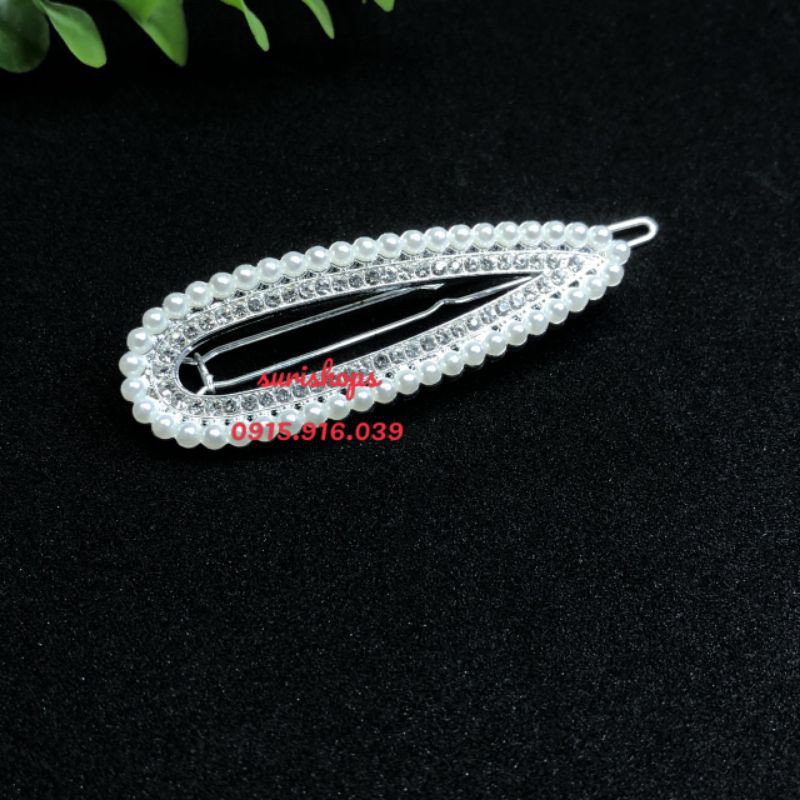 Kẹp mái trắng bạc hạt châu, Kẹp mái kim loại