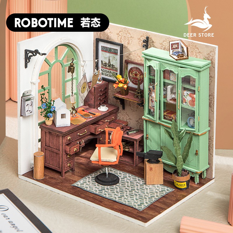 [Bản Tiếng Anh] Mô hình Robotime nhà búp bê bằng gỗ (Tặng dụng cụ + keo) - Rolife Jimmy's Studio DGM07