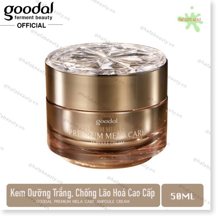 [Mã giảm giá] Kem Dưỡng Ốc Sên Vàng Dưỡng Trắng, Chống Lão Hoá Goodal Premium Mela Care Ampoule Cream 50ml