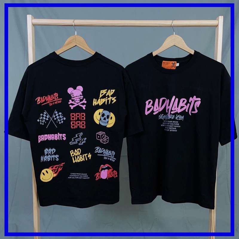 Áo thun unisex tay lỡ from rộng, áo phong nam nữ bigsize nhiều logo