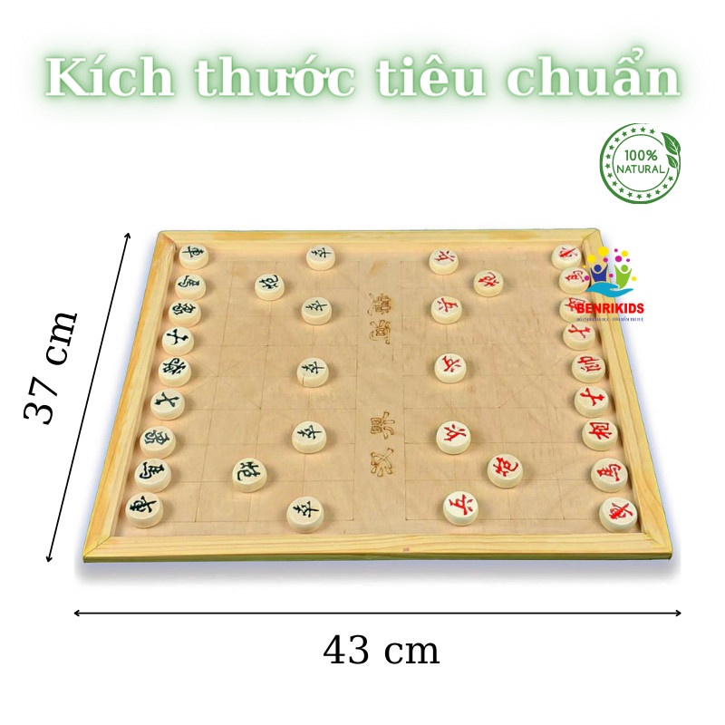 Bộ Cờ Tướng Bằng Gỗ Siêu To Siêu Sắc Nét Benrikids Đồ Chơi Board Game Chiến Thuật