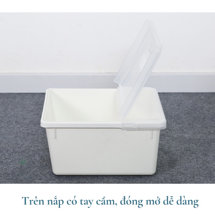 Thùng đựng gạo thông minh INOCHI 12kg, chống ẩm mốc/oxi hóa gạo, thiết kế nắp kèm cốc đong tiện lợi.