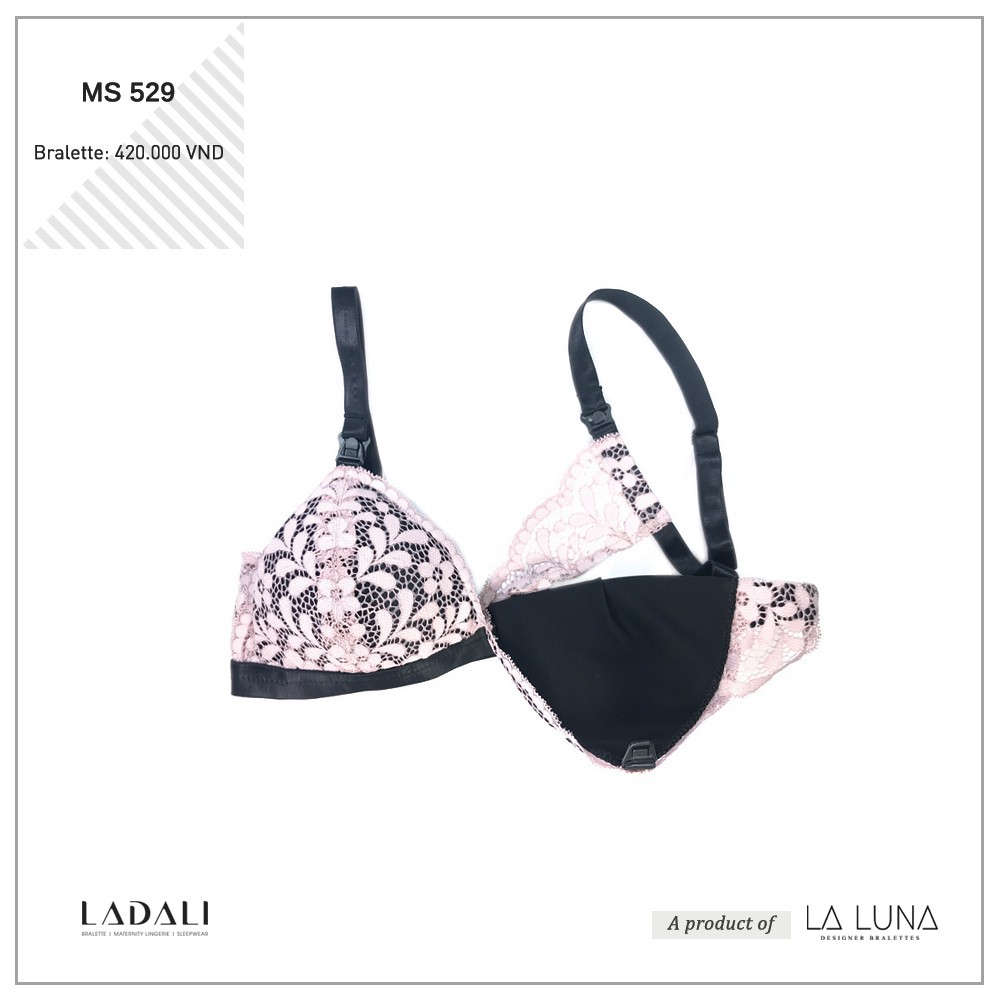 Đồ lót ren hồng không gọng đệm mút mỏng mẹ cho con bú - MS529 | BigBuy360 - bigbuy360.vn