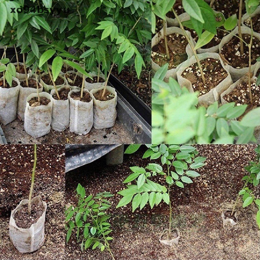 100 Túi Vải Trồng Cây Hữu Cơ Xo94Bsyu