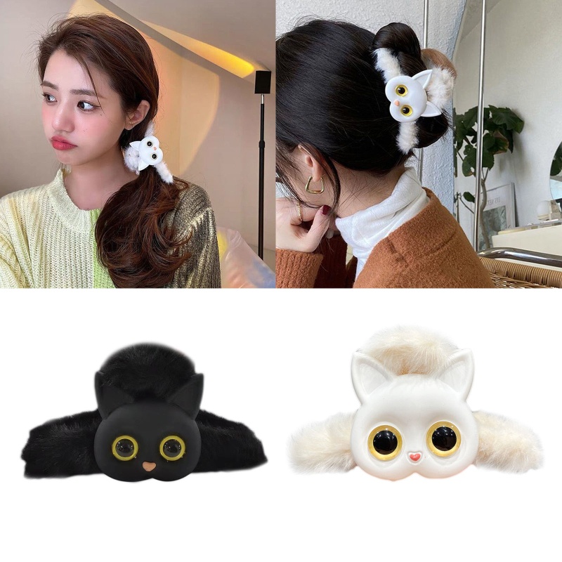 Kẹp Tóc Lông Nhung Dễ Thương Thời Trang Thu Đông Dành Cho Nữ