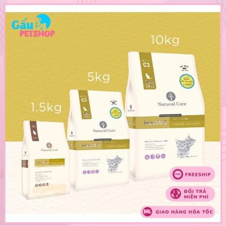 Hạt Natural Core C3 Bene 3012 cho mèo thịt gà và cá hồi - túi 1,5kg
