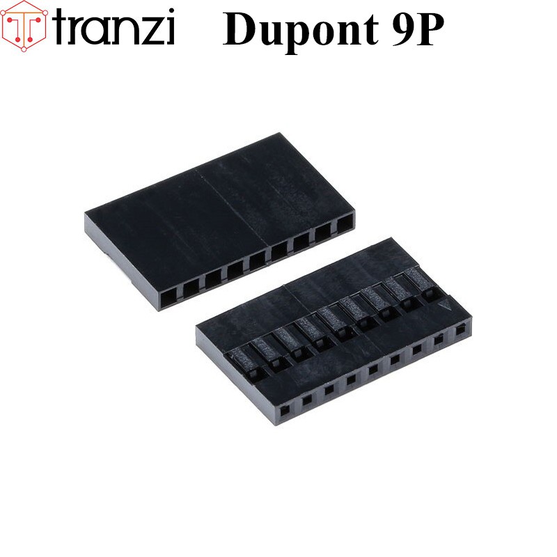 Vỏ header 2.54mm dupont 9P 13,95mm đen - túi 50 cái