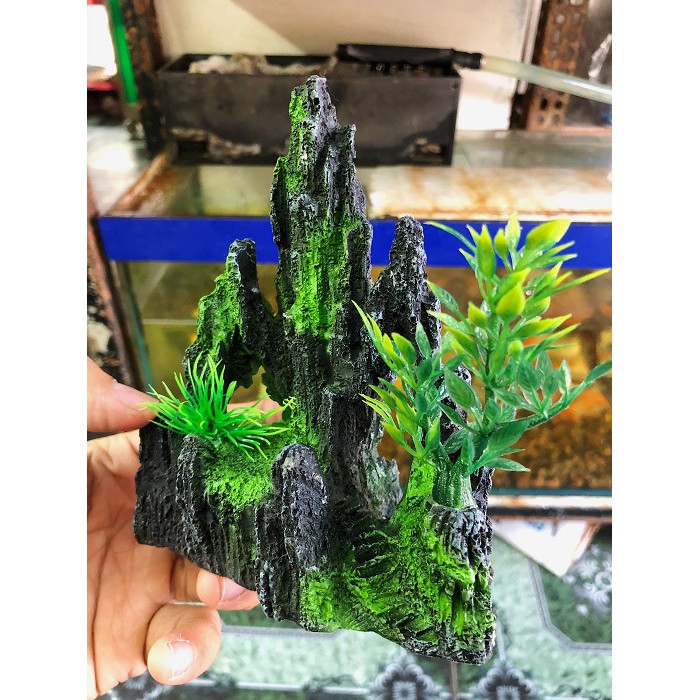 CẢNH NÚI TRANG TRÍ HỒ CÁ NON BỘ 11x7x12cm