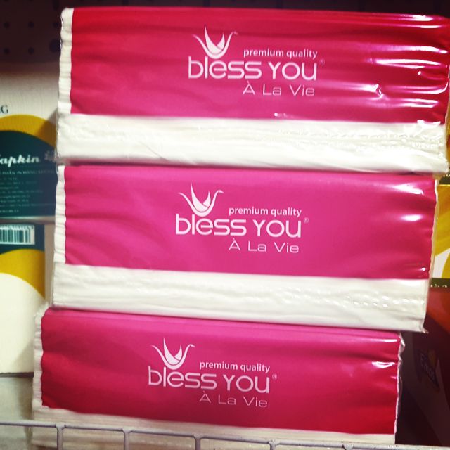 GIẤY ĂN BLESS YOU HỒNG 250 TỜ