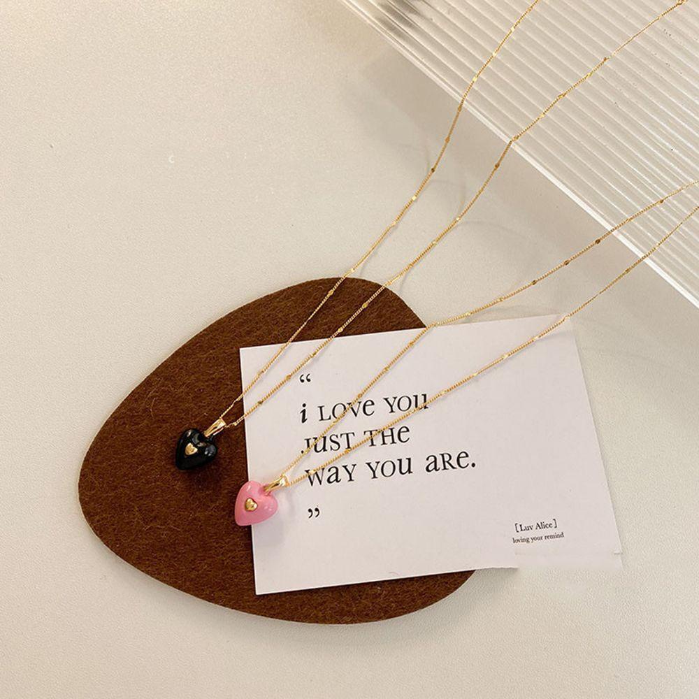 AROMA Vòng Cổ Choker Mặt Trái Tim Phong Cách Hàn Quốc Lãng Mạn Cho Nữ