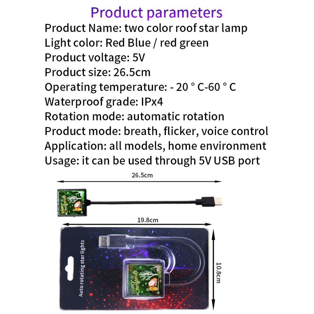 Đèn LED Chiếu Bầu Trời Sao Điều Khiển Bằng Giọng Nói Trang Trí Nóc Xe Hơi
