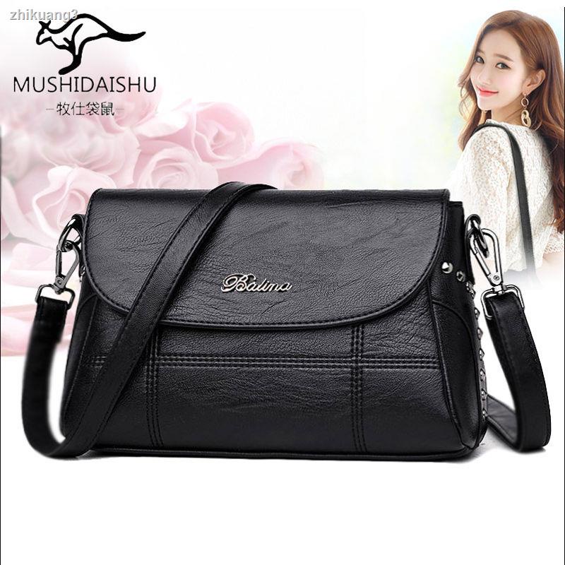 Túi Boutique Girls  2021 Túi xách nữ họa tiết da thật Túi đeo chéo một vai Phiên bản Hàn Quốc Túi mẹ trung niên thời trang