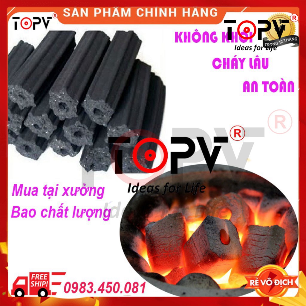 Than Hoa Không Khói 2kg, Than Sạch, Than Gáo Dừa, Than Nướng, Than Không Khói  - TopV