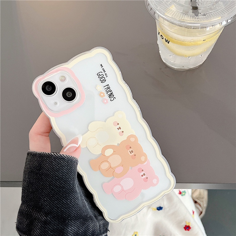 Ốp lưng iphone Ốp Điện Thoại Họa Tiết Gấu Hoạt Hình Cho Iphone 13Promax 12Pro / 14promax / 7 / 8 / 7PLUS11 / 12 / PLUS / PRO / MAX / MINI / 14-14 Dinuo case