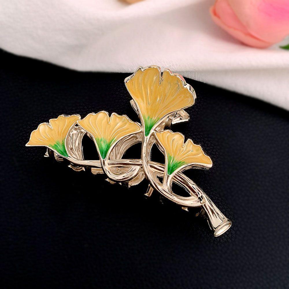 Kẹp Tóc Hình Chiếc Lá Phong Cách Hàn Quốc WMES15H Ginkgo