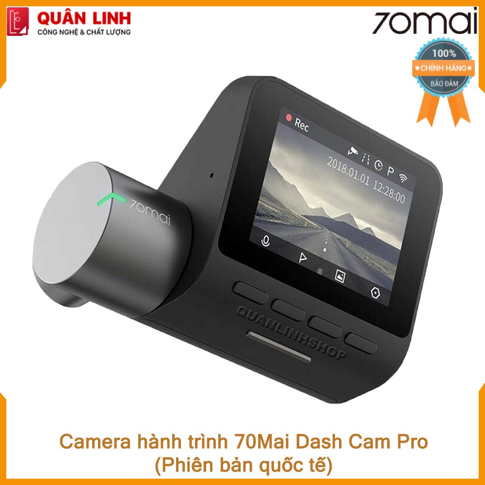 Camera hành trình Xiaomi 70mai Dash Camera Pro - phiên bản Quốc tế kèm thẻ 64GB