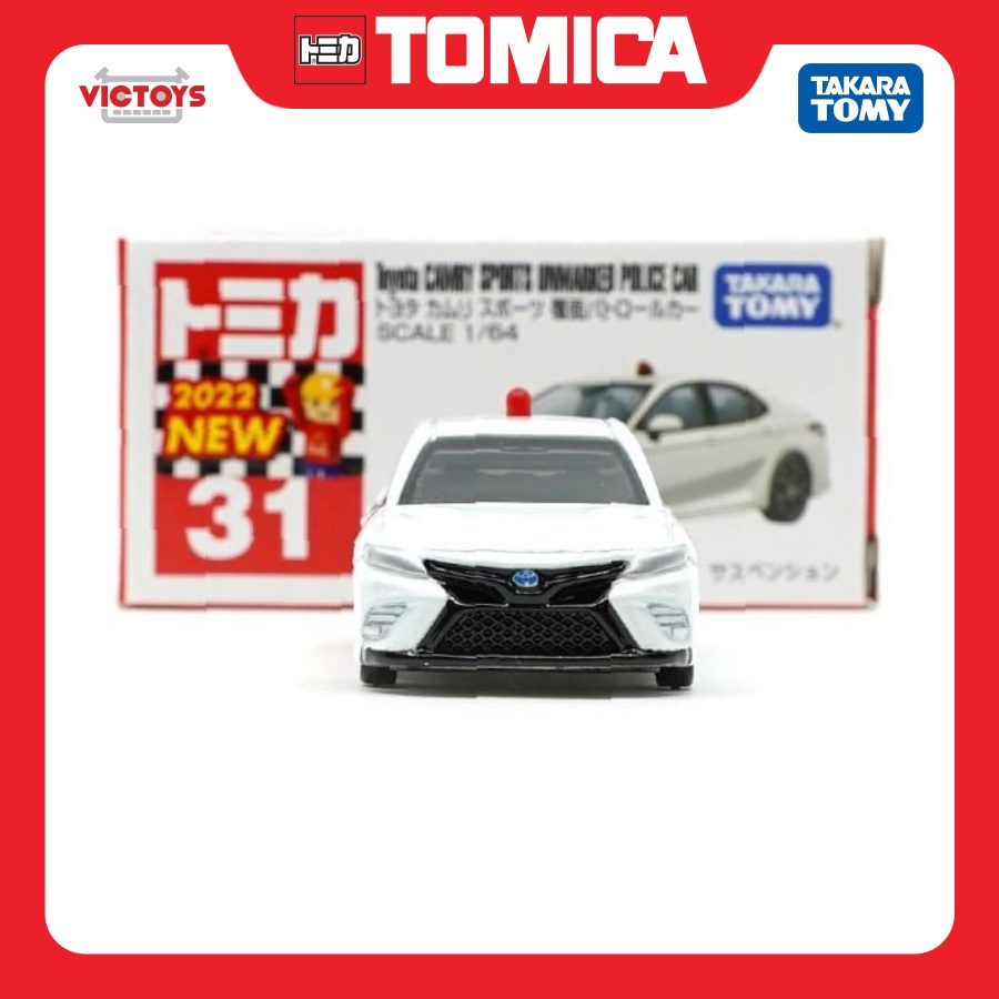 Xe mô hình Tomica No.31 Toyota Camry Sports Unmarked Police Car 173359 Fullbox Chính Hãng Takara Tomy - Victoys