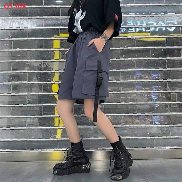 [GIÁ HỦY DIỆT] quần short kaki túi hộp co giãn - SỌT ngố 4 dây nút bấm