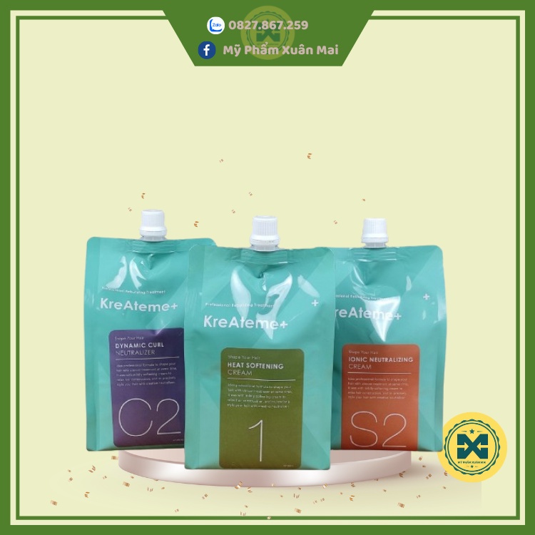 Kem uốn tóc ép tóc Dập 𝐊𝐫𝐞𝐀𝐭𝐞𝐦𝐞 970g cho Salon