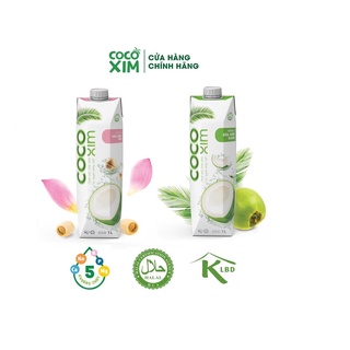 Hộp 1 Lít Nước Dừa Xiêm Xanh/Dừa Xiêm Sen Cooxim Đóng Hộp