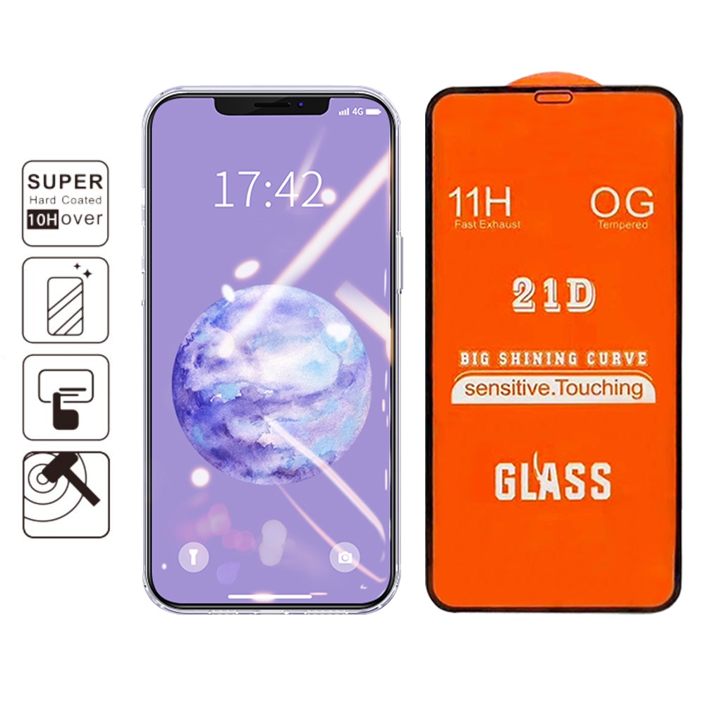 Kính cường lực Full màn 21D 6/6s/6plus/6s plus/7/8/7plus/8plus/x/xs/xs max/11/11pro max - Awifi Case D1-3