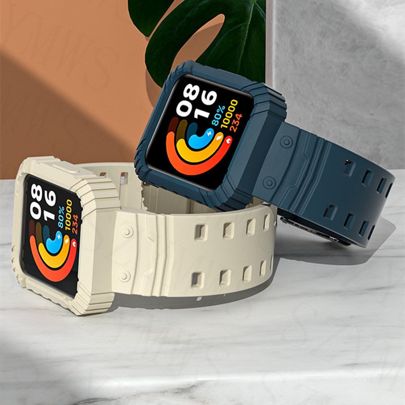 Dây Đeo Silicone 2 Trong 1 Cho Đồng Hồ Thông Minh Redmi Watch 2 Lite 2 / Xiaomi POCO
