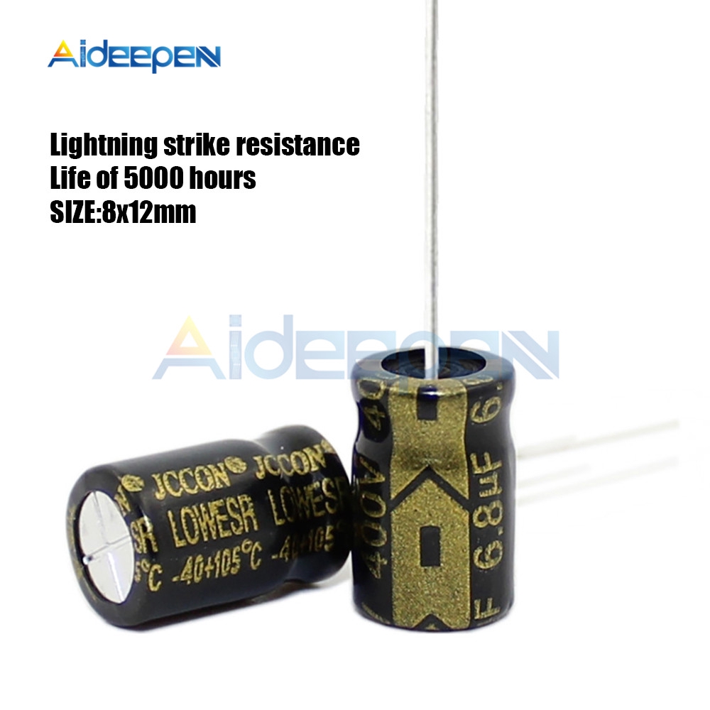 Set 5 Tụ Điện Nhôm 400v 2.2uf 4.7uf 6.8uf 10uf 8x12mm Chuyên Dụng | BigBuy360 - bigbuy360.vn