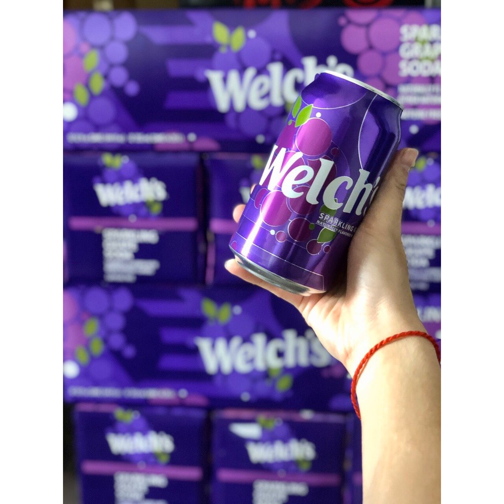 Nước ngọt Soda Welch's Nho Mỹ lon 355ml