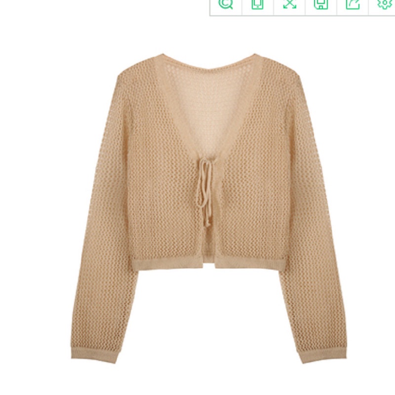 Áo khoác cardigan COZOKC tay dài chống nắng thắt dây thời trang trẻ trung