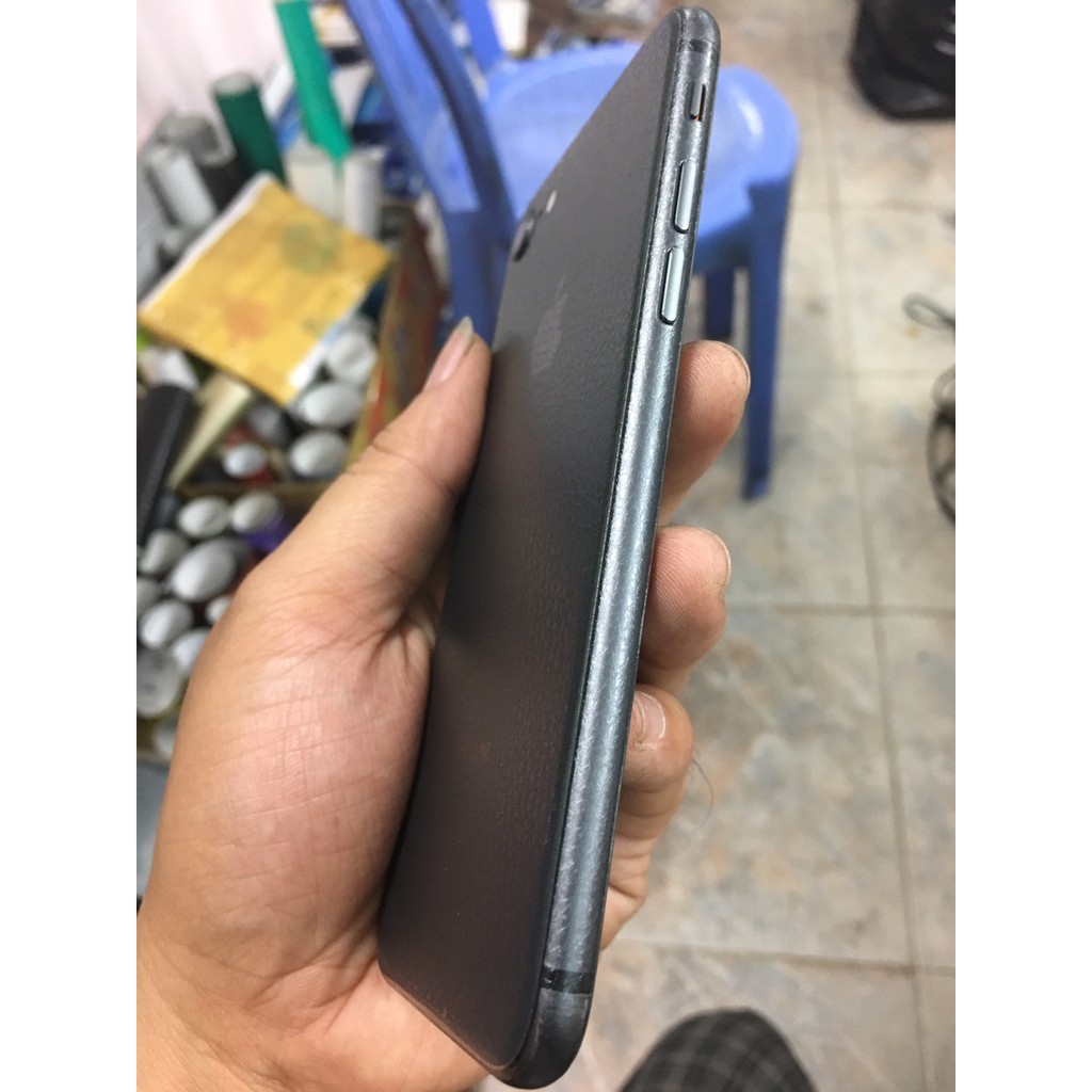 combo 2 bộ skin giả da cho iphone 8 mặt sau và viền