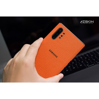 Miếng Dán Da Bò Galaxy Note 8/9/10/10Plus/Note20/Note20 Ultra | Da Bò Thật Vân Aran Cam