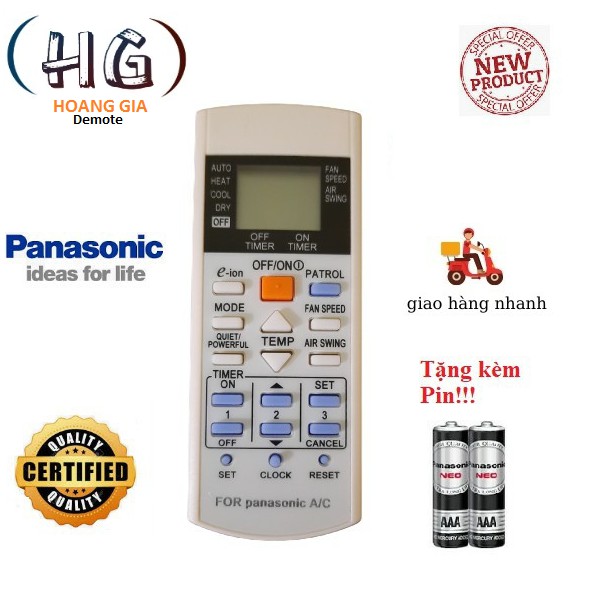 Điều khiển điều hòa Panasonic- Hàng tốt Panasonic CU/CS- 9000BTU 12000BTU 18000BTU 1 chiều 2 chiều Inverter