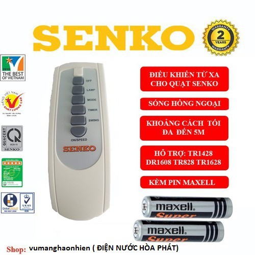 Remote điều khiển từ xa quạt Senko 100% chính hãng Senko