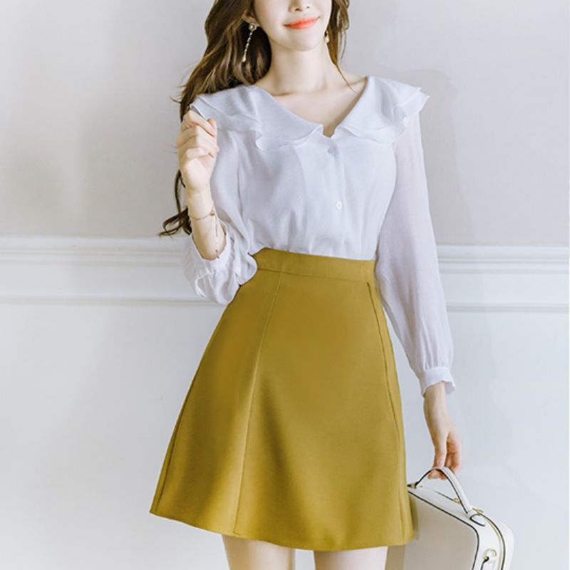 Combo chân váy và áo công sở 4.0