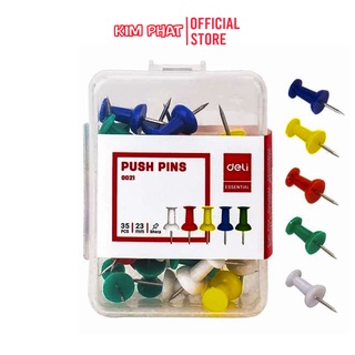 Đinh ghim bảng nỉ nhiều màu sắc Deli E0021
