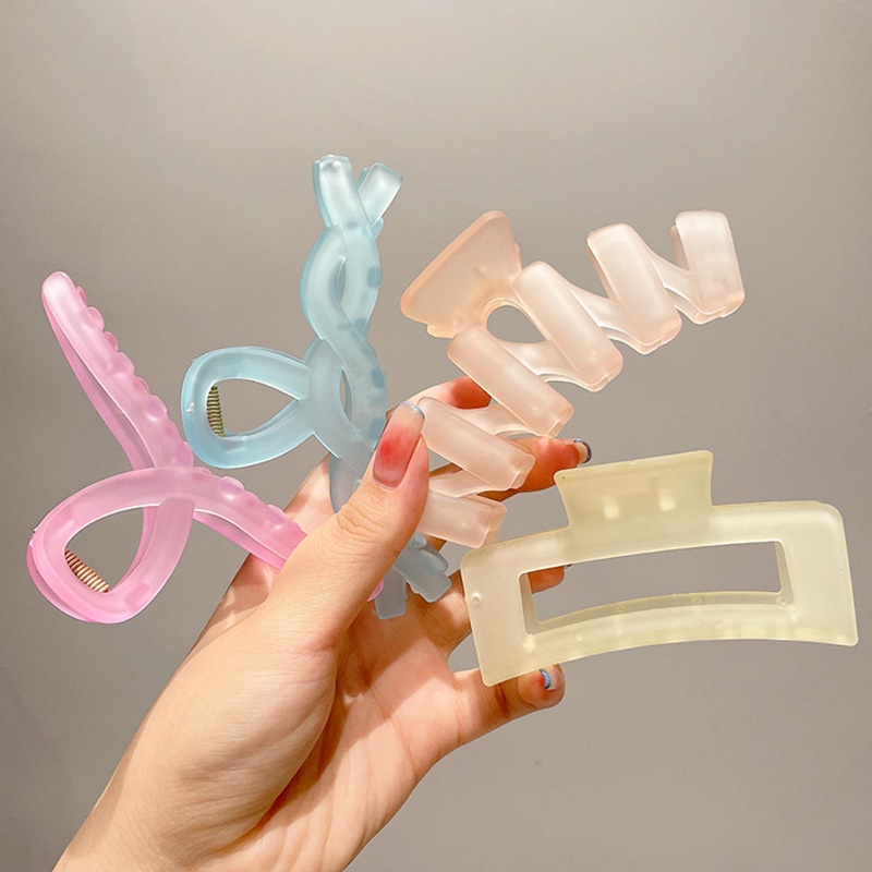 Kẹp Tóc Hình Móng Vuốt Cá Mập Bằng Acrylic Nhiều Màu Sắc